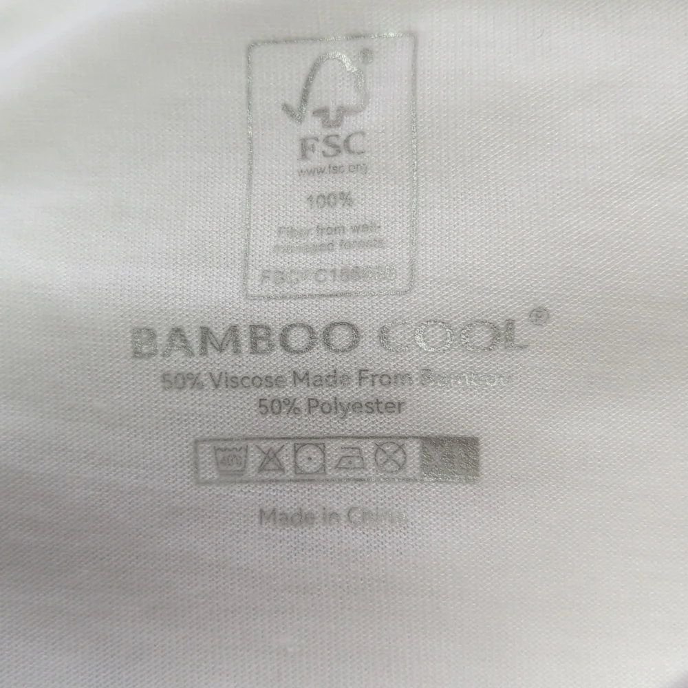 Bamboo Cool Men's White Crew Neck T-Shirt - 6 Pack Size XL - Picture 2 of 5
